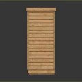 Practical Outdoor Wooden Slatted Storage Cabinet With Double Doors And Metal Hinges