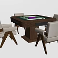 Modern Mahjong Table and Chair Mahjong Table 3d model