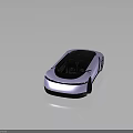 Futuristic Electric Concept Car With Sleek Silver Body Transparent Roof And Aerodynamic Design
