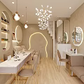 Elegant Modern Relaxing SPA Sauna Interior With Warm Lighting And Natural Decor