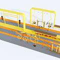 Yellow Outdoor Fitness Equipment With Parallel Bars Exercise Bikes And Workout Tools
