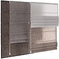 Venetian Blinds In Various Textured Fabrics With Neutral Gray And Brown Tones