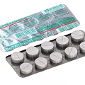 Round White Tablets In Blister Pack With Aluminum Foil Packaging And Barcode