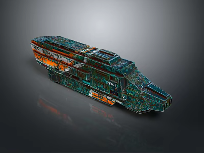 Futuristic Cosmic Spacecraft With Intricate Aerospace Structure And Modern Design Elements 3d model
