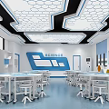 Science Classroom Modern Classroom 3d model