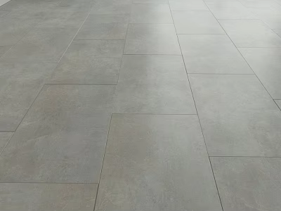 Gray Tile Floor Design For Modern Home Interior With Smooth Surface 3d model