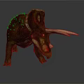 Realistic 3D Triceratops Dinosaur Character With Large Horns And Facial Frill