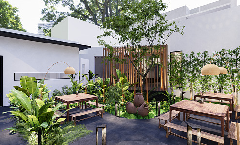 Garden Restaurant 3d model