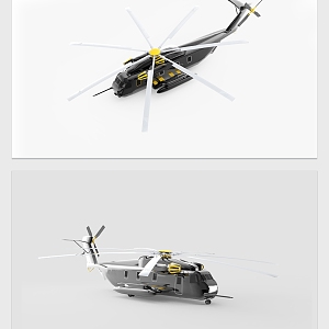 Modern Helicopter Large Aircraft Helicopter 3d model