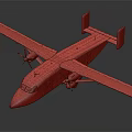 Twin Propeller Gray Passenger Plane With Wings Windows And Tail Section Design