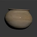 Terracotta Clay Pot With Intricate Carved Patterns And Surface Reflection On Dark Background