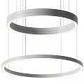 Modern Unique Shape Pendant Light With Double Ring Design And LED Lighting For Interior Decoration 3d model