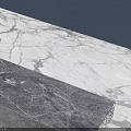 Modern Reception Desk 3D Model with Marble Surface Computer and Welcome Background 3d model