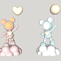 Modern Alien Floor Lamp Cartoon Mickey Floor Lamp 3d model