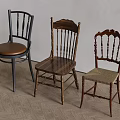 Traditional Accent Chairs With Carved Wooden Frames Leather And Fabric Seat Cushions