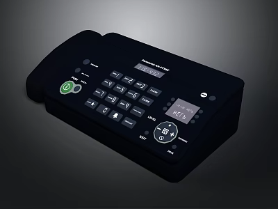 Brother Black Computer Multifunction Printer Scanner With Digital Display And Control Panel 3d model