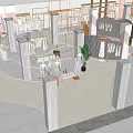 Modern Clothing Store Interior With Fashion Racks Mannequins Green Plants And Apparel