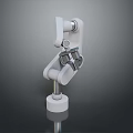 White Jointed Robotic Arm Character As 3D Model For Sci Fi Game And Movie Scenes