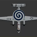 Advanced Military Space Surveillance Aircraft With Spiral Radar System And Propellers