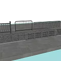 Decorative Metal Railing with Various Ornate Patterns for Poolside Outdoor Area