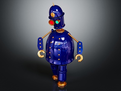 Modern Robot Police Mechanical Police 3d model