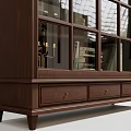 Classic Wooden Bookcase With Glass Doors And Storage For Books And Decor