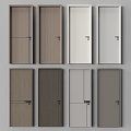 Door guest room door single door wooden door 3d model