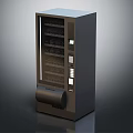 Black Commercial Vending Machine With Transparent Glass Door And Multiple Product Storage Shelves