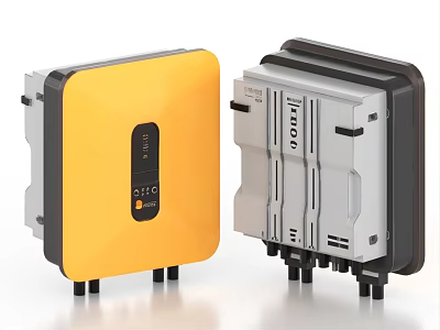 Yellow And Gray Industrial Equipment With Compact Design For Industrial Applications 3d model