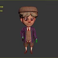 Modern game character child 3d model