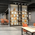 Industrial LOFT Library Art Library Plus Exhibition Hall 3d model