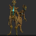 Fantasy Tree Characters And Creatures With Wooden Body Glowing Blue Eyes And Blue Chest