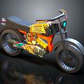 Modern Motorcycle Cartoon Motorcycle 3d model