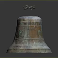 Ancient Bronze Bell With Intricate Carved Patterns And Rustic Surface Texture 3d model