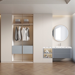 Wardrobe Cloakroom Wardrobe Bathroom Cabinet Washstand 3d model