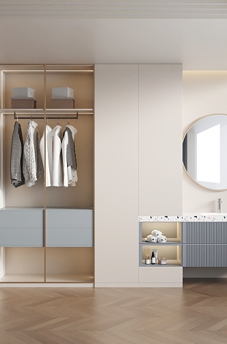 Wardrobe Cloakroom Wardrobe Bathroom Cabinet Washstand 3d model