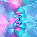 Vibrant Activity Channel Showcasing Wavy Pink Blue Gradient And Central Blue Highlight