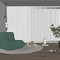 Modern Lazy Sofa 3d model