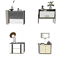Modern bedside table 3d model