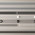 Various Air Conditioner Vents Designs With Striped Grid And Slotted Patterns