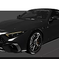 Luxury Black Sports Car With Sleek Exterior Streamlined Design And Alloy Wheels