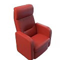 Modern Red Upholstered Single Sofa With Stylish Design For Home Living Room