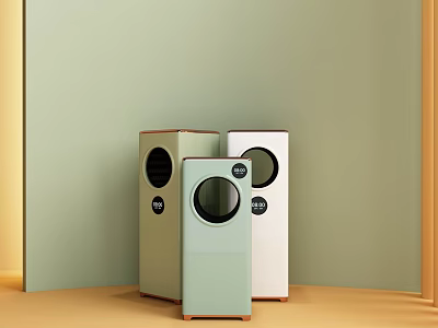 Daily Electrical Appliances In Pastel Colors With Modern Sleek Design For Home Use 3d model