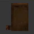 Brown Wooden Storage Box With Handle And Retro Design For Home Use