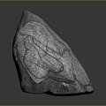 Rough Natural Stone With Cracked Surface And Wooden Accents Glowing Orange Interior Light