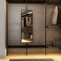 Modern Wardrobe Open Cloakroom 3d model