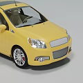 Yellow Small Family Car With Sunroof And Silver Alloy Wheels Exterior Design