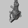 Detailed Industrial Mechanical Engine Equipment Featuring Radiator Pipes And Components