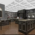 Luxury Jewelry Store Interior Design with Glass Display Cases Chandelier Lighting and Exquisite Jewelry Pieces