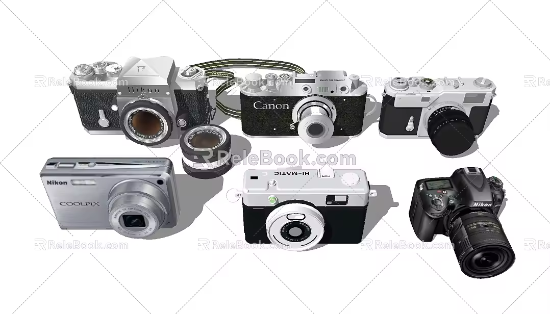 Modern Camera Digital Camera SLR Camera 3d model